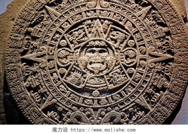 祭祀太阳石头还是石头的太阳 西班牙语 琵卓是一个大型的单片雕塑被挖掘了中 卡洛，墨西哥城市是从墨西哥的前哥伦布时期遗产的考古学和人类学的工件的一部分